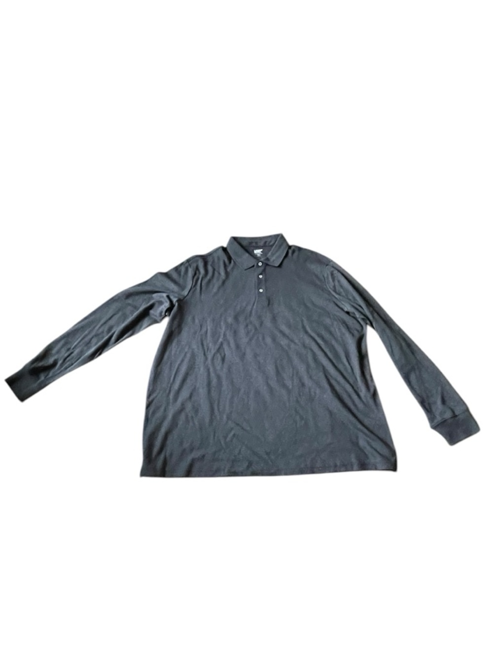 Lands' End Traditional Fit Long Sleeve Polo - Heather Gray 2XLT